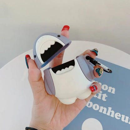Shark fin design silicone cover for AirPods 1 and 2 wireless earphone cases