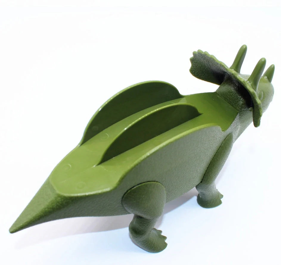 Dinosaur-shaped ABS plastic taco holder in army green, light green, or pink