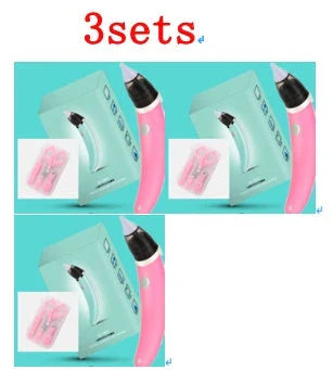 An electric nasal aspirator with adjustable suction levels, soft silicone tip, and BPA-free materials for effectively and comfortably clearing baby's congestion
