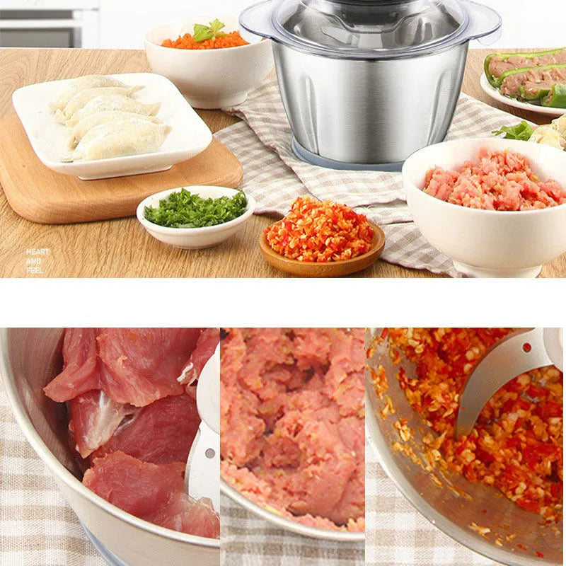 Electric garlic peeler kitchen gadget for fast easy garlic skin removal, home use stainless steel bowl with clear lid, mains powered garlic peeler machine 220V 50Hz UK plug, durable 200W motor for efficient peeling