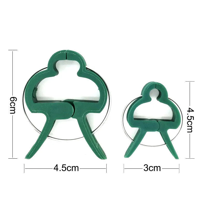 20 pack mixed size green eco plastic plant fixing clips for garden climbing plants
