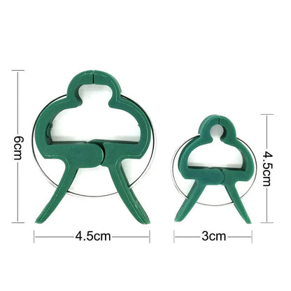 20 pack mixed size green eco plastic plant fixing clips for garden climbing plants