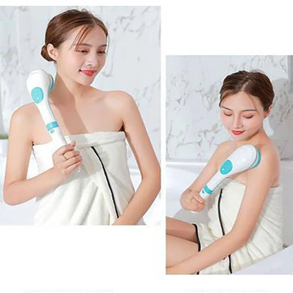 5-in-1 Electric Bath Brush with rechargeable battery and five interchangeable heads