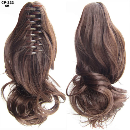Stylish ponytail hair extension with natural-looking waves for a glamorous hairstyle