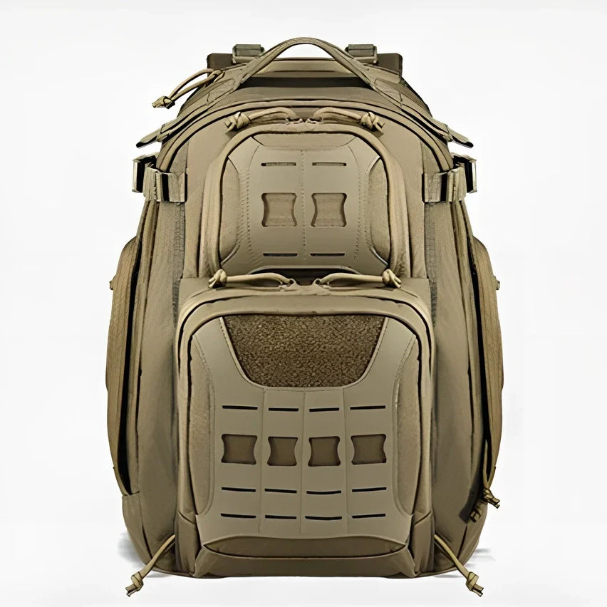 45L camouflage tactical backpack with multiple compartments for mountain climbing gear