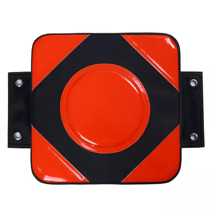 Wall hanging Thai boxing sandbag in black or orange, dimensions 30x30x10cm