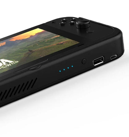 Black litchi leather protective charging case for Nintendo Switch, 10000mAh, 240x115x30mm
