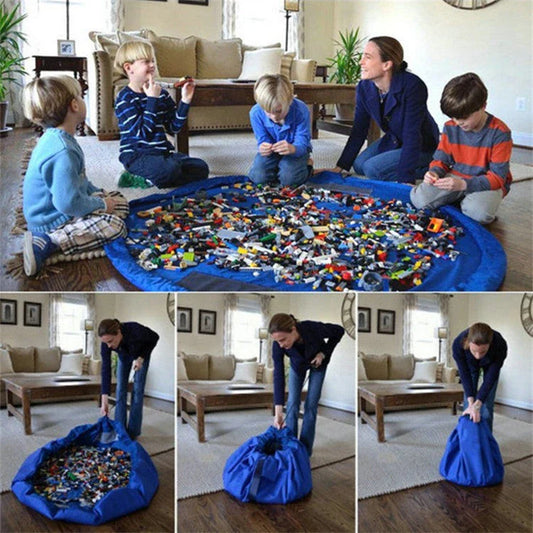 Durable and waterproof toy storage bags in various colors, perfect for travel, picnics, and everyday use.