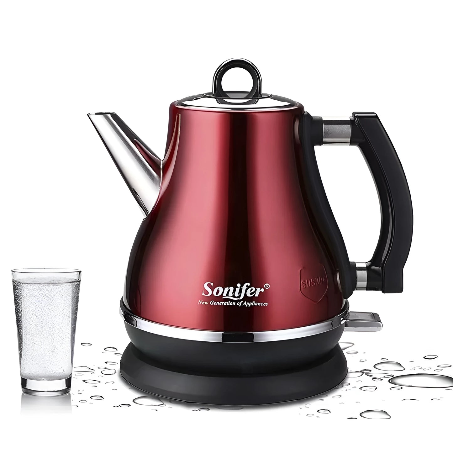 Son-mother Pot Set electric teapot with retro ceramic design and stainless steel construction