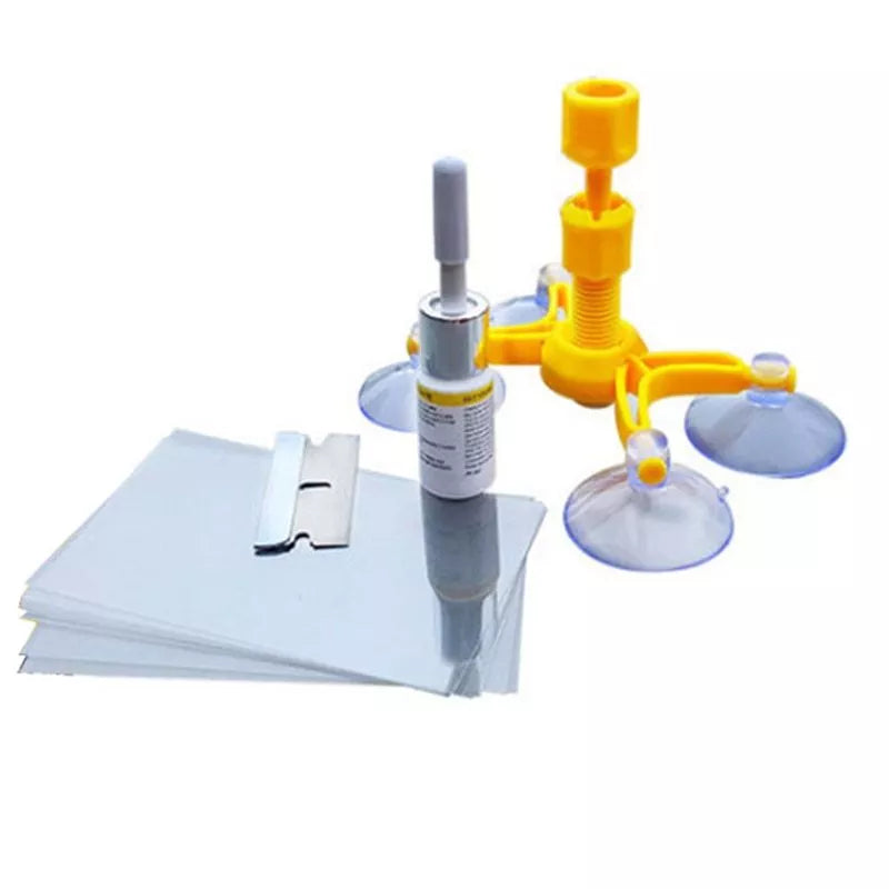 Car Window Glass Scratch and Crack Repair Kit with vacuum function and imported repair fluid