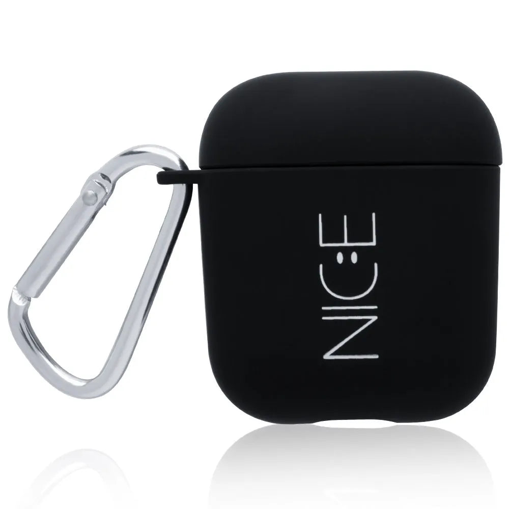 Black and Pink hard PC plastic covers for AirPods cases with decorative patterns.