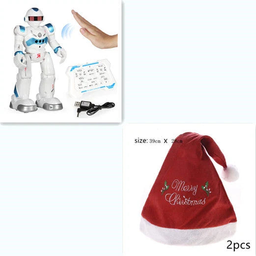 Remote control dancing robot toy with gesture controls, autonomous navigation, and customizable dance routines