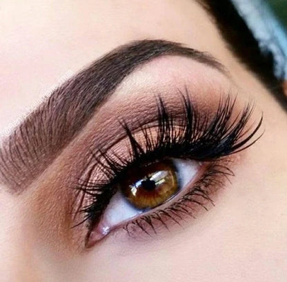 Handmade 3D mink false eyelashes showing 12mm length and 0.07mm diameter fibres for natural volume