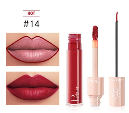 Pudaier dual-ended lipstick and lip gloss tube with 20 colour options