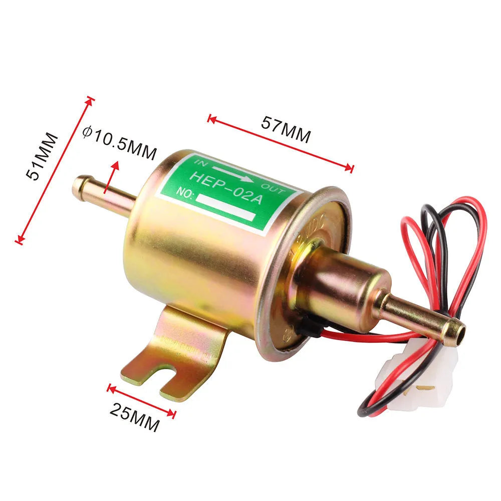 Golden 12V automotive electronic fuel pump, 12V, 1.2 current, 80-100 flow rate, 0.032-0.045 MPa