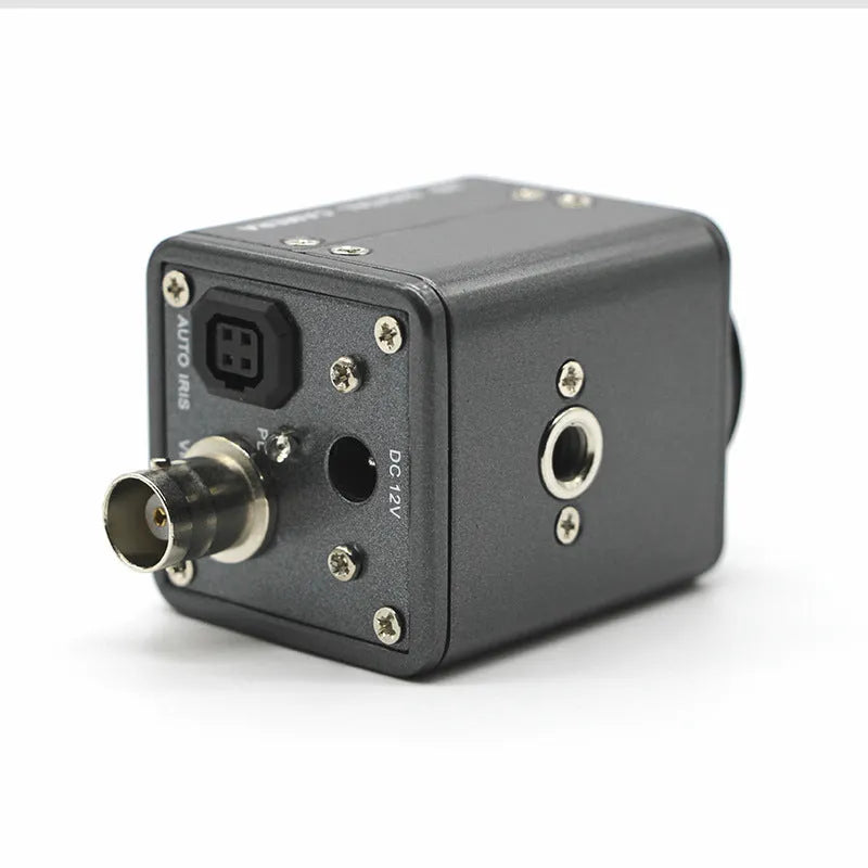 HC-109 black metal industrial gun camera for microscope inspection with high resolution imaging