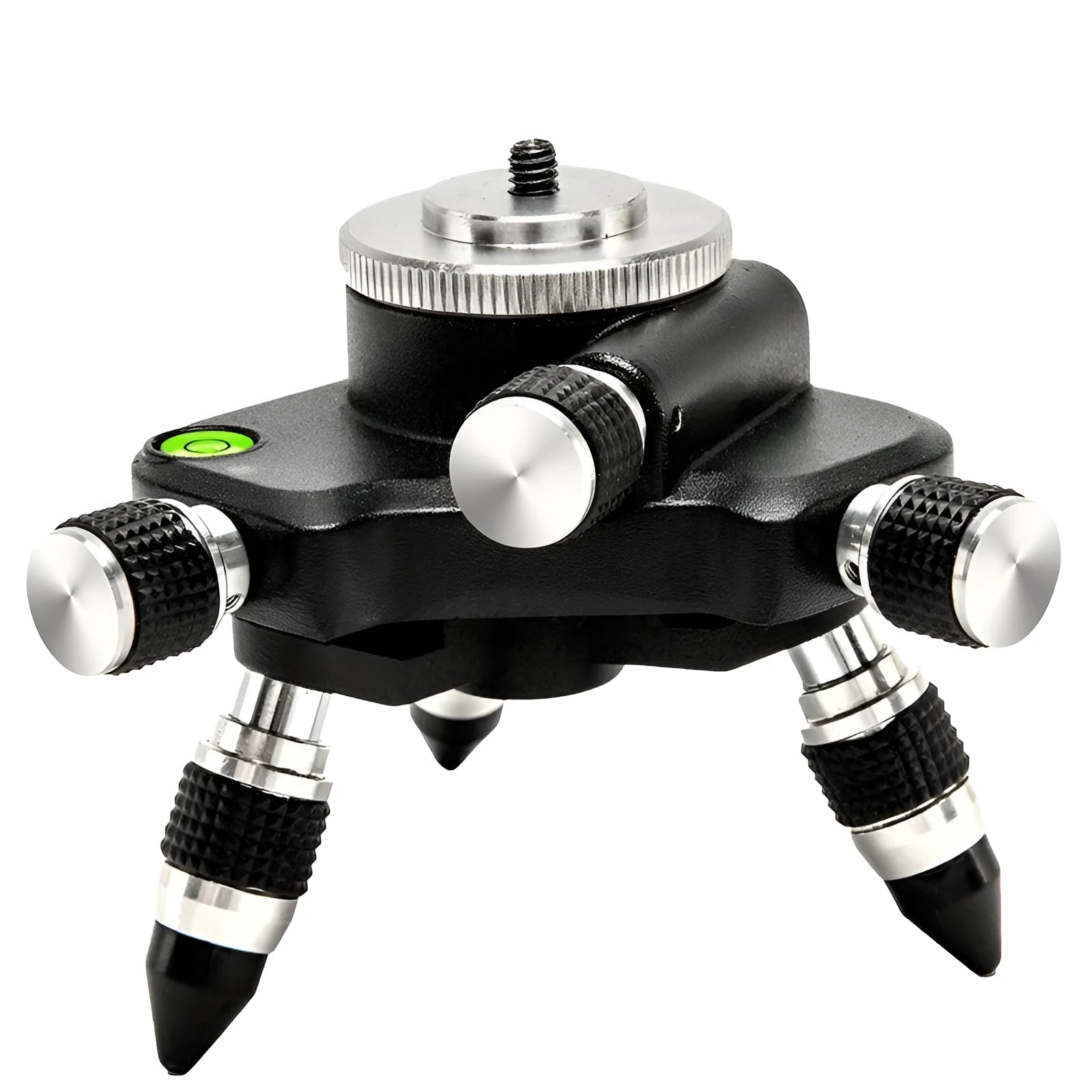Black aluminium alloy spirit level base accessory for YL-30 model with rotating mechanism.