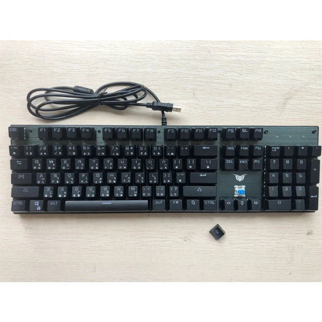 Mechanical Keyboard with Green Shaft and 87 Non-Punch Keys in various colors