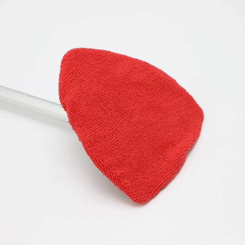 Plastic car windshield window cleaning brush in red, green, and sapphire blue colour options