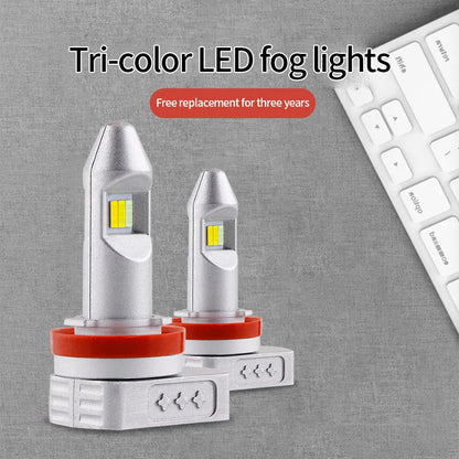 LED fog light retrofit bulb with aluminium housing for cars, motorcycles, and trucks