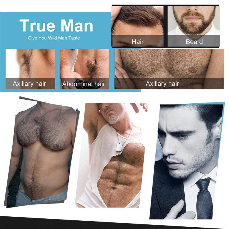 Premium Beard Growth Kit with micro-needle roller and beard growth essence