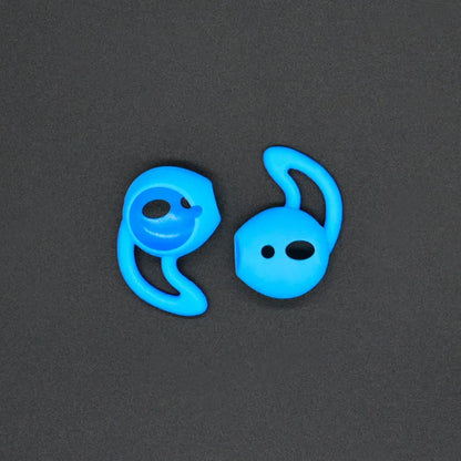Silicone ear caps for Apple AirPods wireless earphones in multiple colours showing left and right ear options
