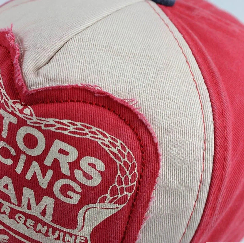 Cotton Baseball Hip Hop Cap with extended visor in vibrant colours