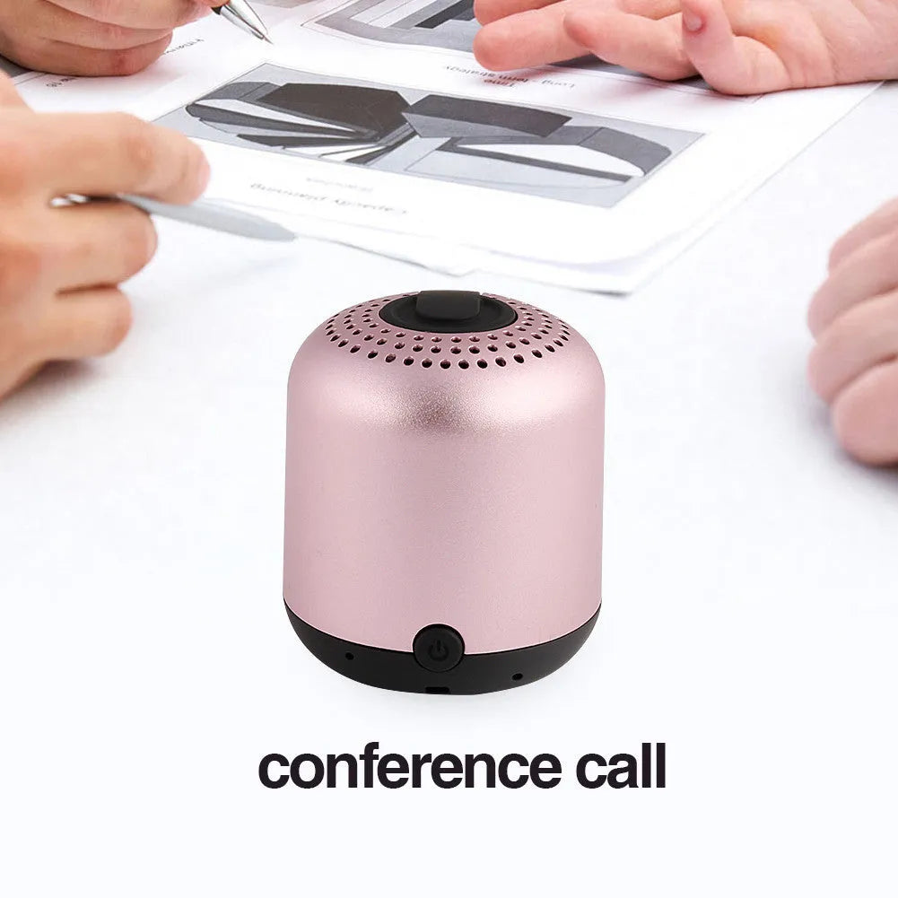 Hieha XQ11 cylinder-shaped metal Bluetooth portable speaker in silver colour
