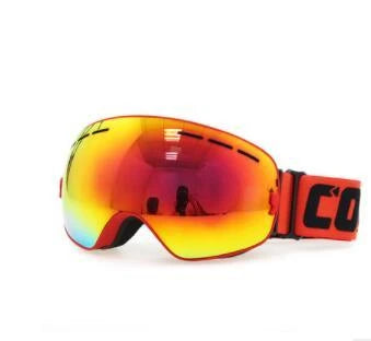 Premium ski goggles with dual-layer anti-fog lens and adjustable strap for comfortable, secure fit