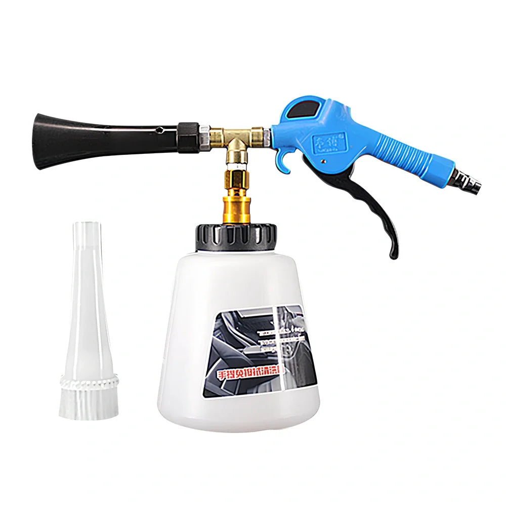 White Blue Tornado Interior Cleaning Gun with 70-120mm tube and 8mm intake for 7-9 Mpa car detailing