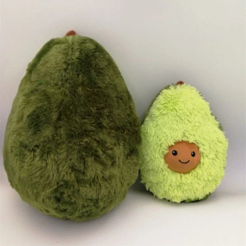 Cosy and plush avocado-shaped cushion in various sizes, providing soft comfort and relaxation for the home