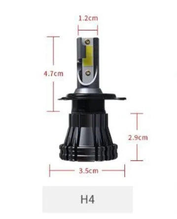 Car LED headlight bulb, 40W 3800lm 6000K, 9V-30V, custom COB lamp beads, single lamp