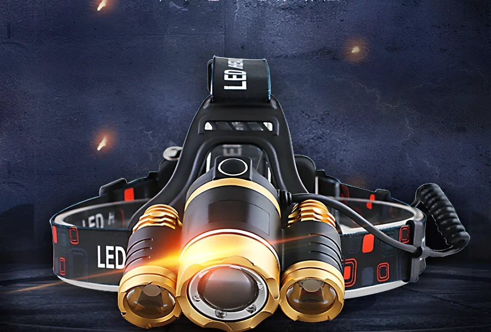 Camping light with 5800mAh battery and 20W LED output for outdoor illumination
