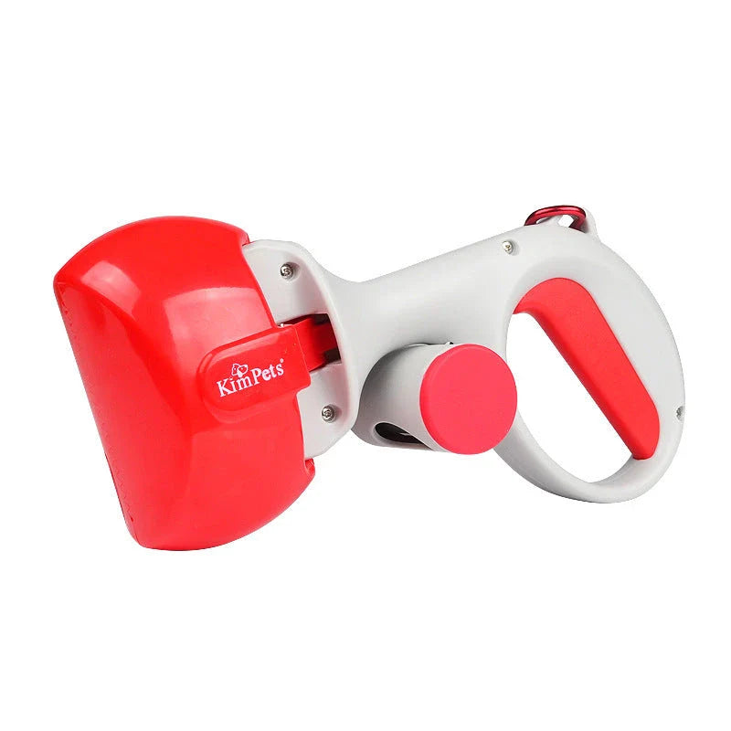 Portable dog waste disposal system with built-in trash bag dispenser for hassle-free pet cleanup on the go