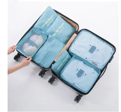 High-quality 6-in-1 waterproof travel organizer cubes in various colors for efficient packing and organization