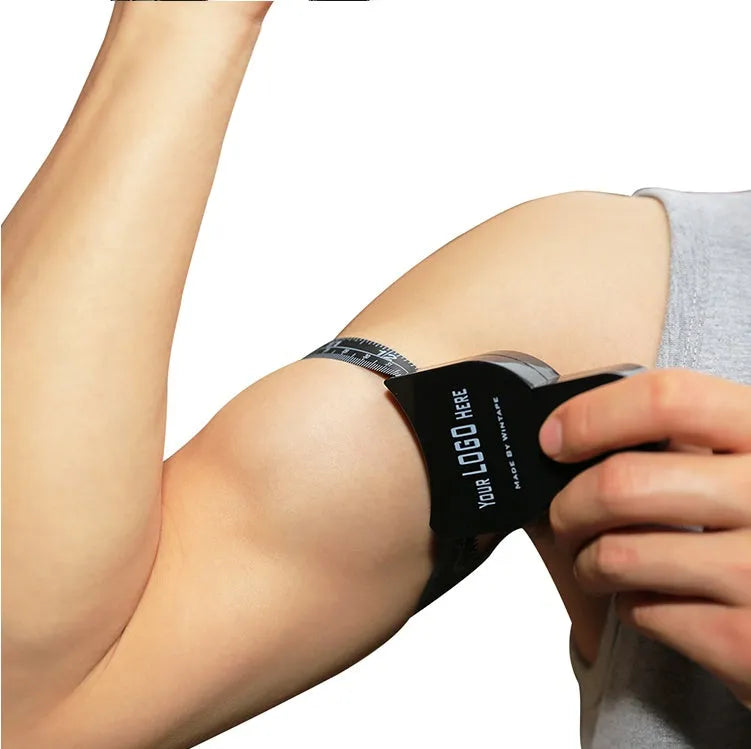 Body fat measuring instrument professional caliper skinfold thickness measurement tool with ABS construction 0-70mm range in black colour for fitness tracking