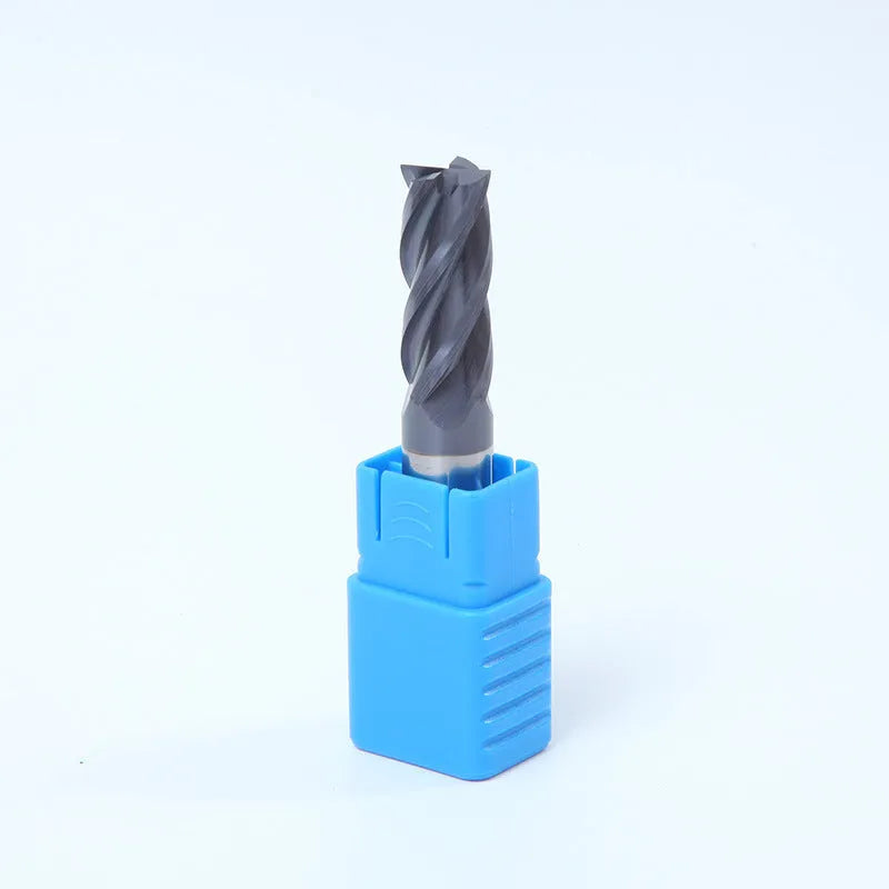 Carbide Milling Cutter Set with Spiral Cutting Edges and 4 Slots, Straight Shank Ball Head Tools for Precision Metalworking in Sizes D1 to D20 mm Diameter and 50-150 mm Total Length
