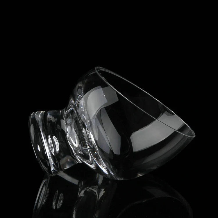 Diagonal Salad Cup with gold-edged rim and irregular shape design