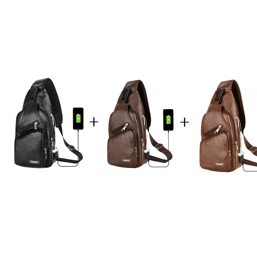 Stylish USB charging messenger bag with durable, wear-resistant fabric and multiple interior compartments for organized storage