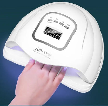 White UV LED gel nail dryer with 45 beads and dual light source display