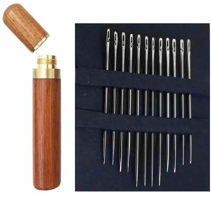 Dual-purpose blind needle for easy threading and sewing