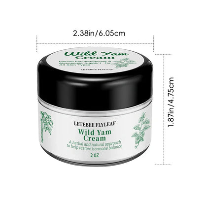 2 oz wild yam face cream container with screw-top lid, 6 cm diameter