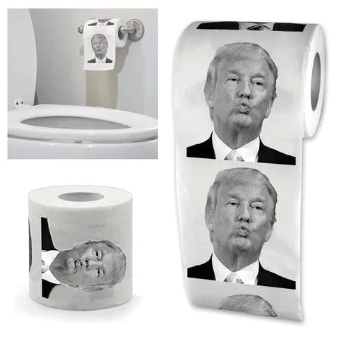 Hillary Donald Trump Roll It toilet paper, 100% wood pulp, 240 knots per roll