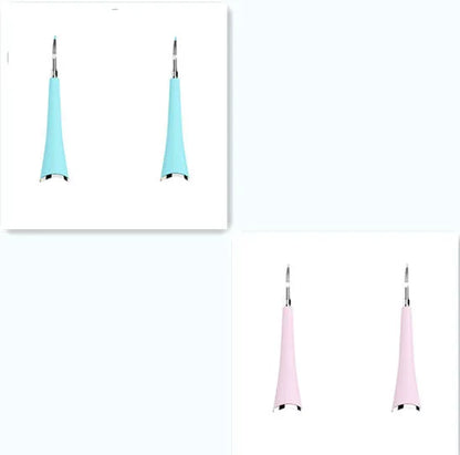 Pink and blue waterproof electric tooth scaler with 190mm handle for dental calculus removal