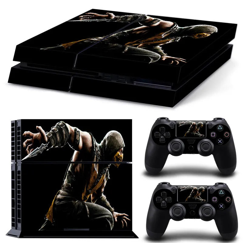 PS4 game console protective film imported PVC air duct sticker screen protector in 15 style designs with 0.001mm thickness for scratch prevention and surface protection