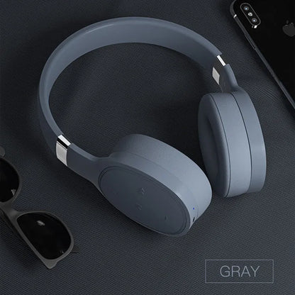 Wireless Bluetooth headphones in black, blue, grey or white colour options showing 40mm speaker drivers.