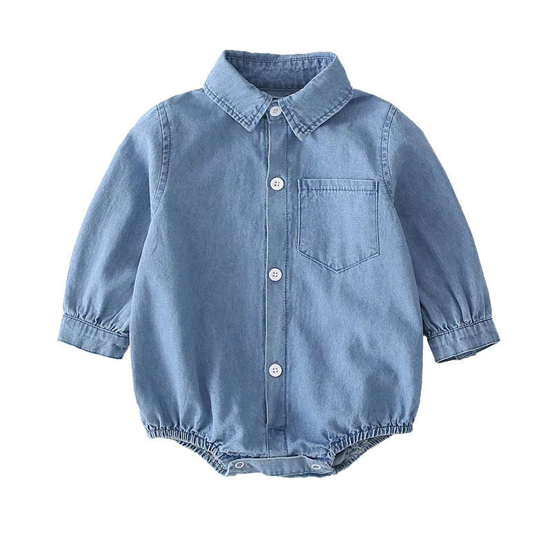 Cotton-rich baby climbing suit in Female baby or Male baby colour, height sizes 66cm to 90cm