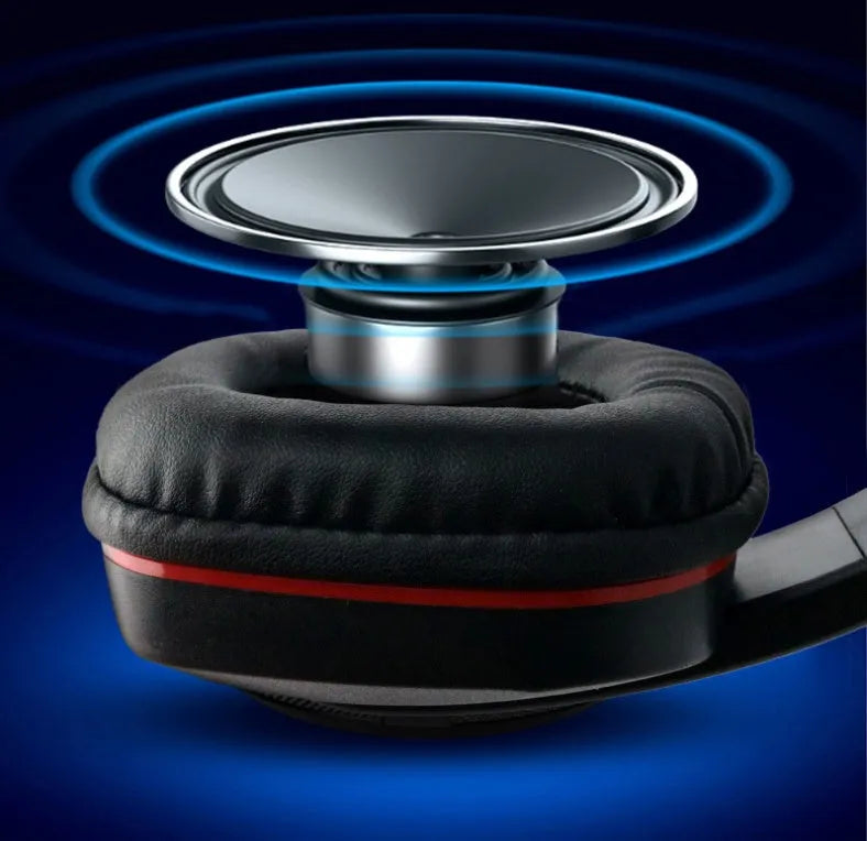 Black wired gaming headset with 40mm drivers and 6.3mm straight plug