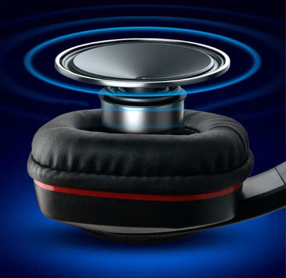 Black wired gaming headset with 40mm drivers and 6.3mm straight plug
