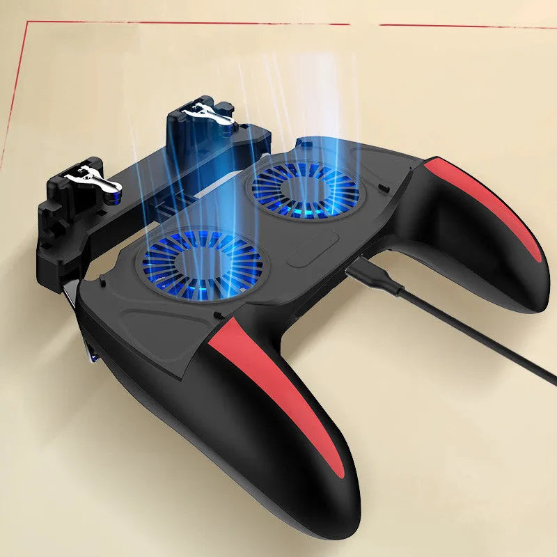 H10 mobile phone game controller showing touch screen interface on ABS plastic body.
